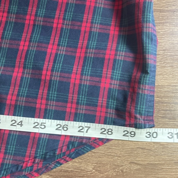 Mens EUC Vintage Chaps Plaid Button Down Shirt 2XT Blue Red Green - Picture 7 of 7